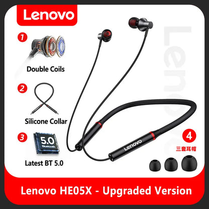 HE05X Wireless Bluetooth Neckband Earphones with Mic | Magnetic Sports Headset