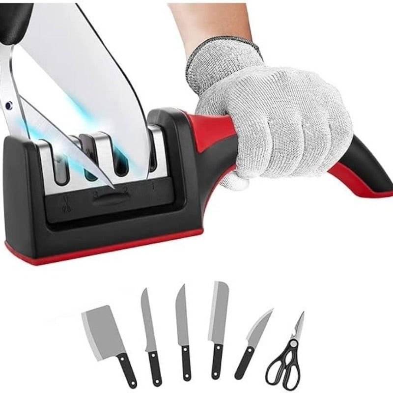 3-in-1 Knife Sharpener | 3-Stage Blade Restorer