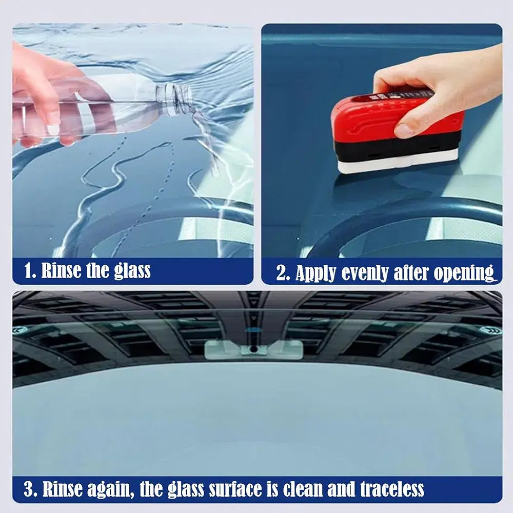 Oil Film Cleaning Brush Glass Cleaning Board Car Windshield Cleaner and Remover Powerful Visual Effect Enhancer | Assorted Colors
