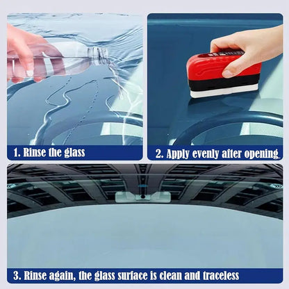 Oil Film Cleaning Brush Glass Cleaning Board Car Windshield Cleaner and Remover Powerful Visual Effect Enhancer | Assorted Colors