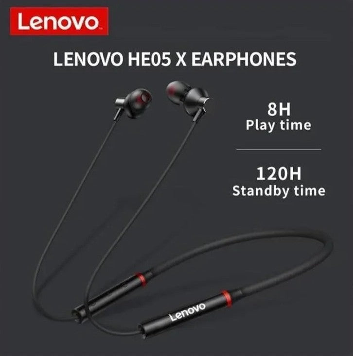 HE05X Wireless Bluetooth Neckband Earphones with Mic | Magnetic Sports Headset