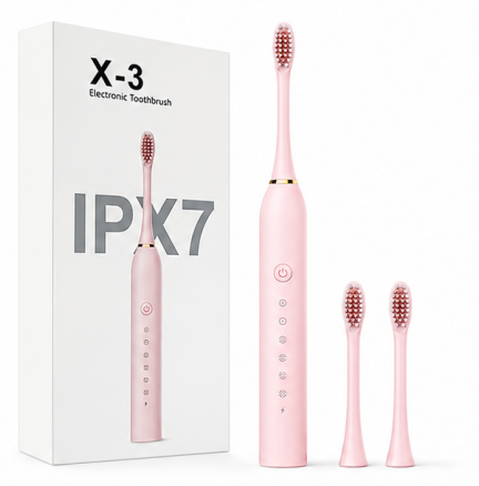 X3 Sonic Electric Toothbrush Rechargeable | USB Fast Charging Toothbrush with 5 Modes Deep Cleaning Whitening & Gum Care
