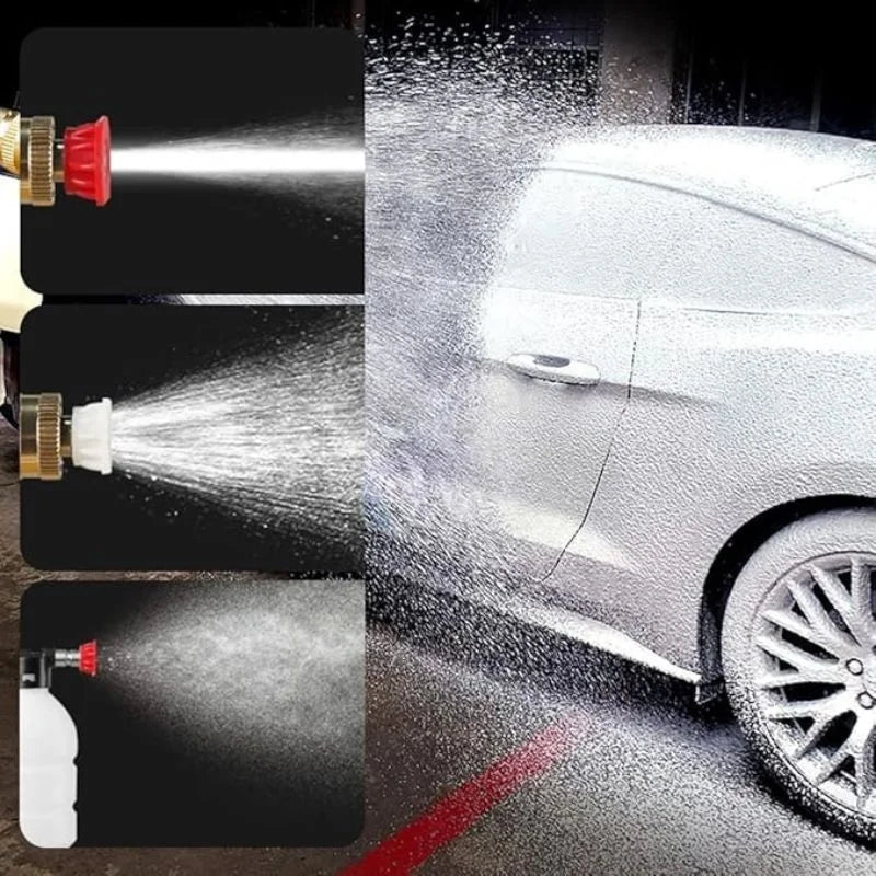 Cordless High-Pressure Car Wash Spray Gun with Foam Bottle | Portable Rechargeable Washer