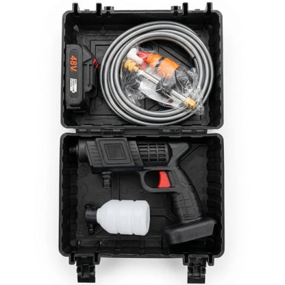 Cordless High-Pressure Car Wash Spray Gun with Foam Bottle | Portable Rechargeable Washer