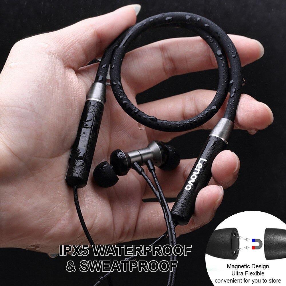 Lenovo HE05 Wireless Neckband Bluetooth Earphones | Sports Handsfree with Mic
