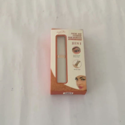 2-in-1 Flawless Facial Hair Remover & Eyebrow Trimmer | USB Rechargeable, Painless & Portable | White