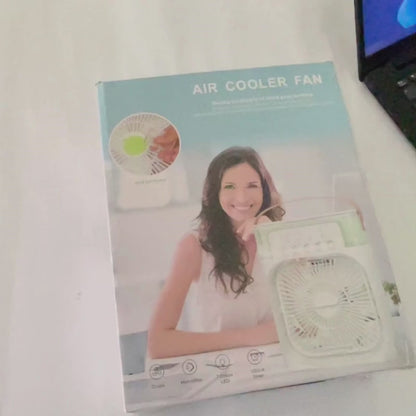 9 Inch Mist Fan | Portable Air Conditioner Fan |  Mist Water, And Humidifier Function | Led Night Light Water Mist | Random Color