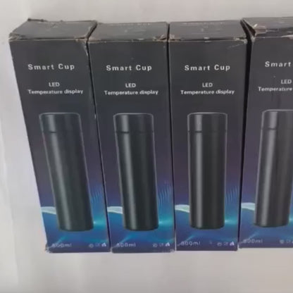 LED Temperature Display Water Bottle Stars Design  | Smart Stainless Steel Vacuum 500ml Flask | Random Color